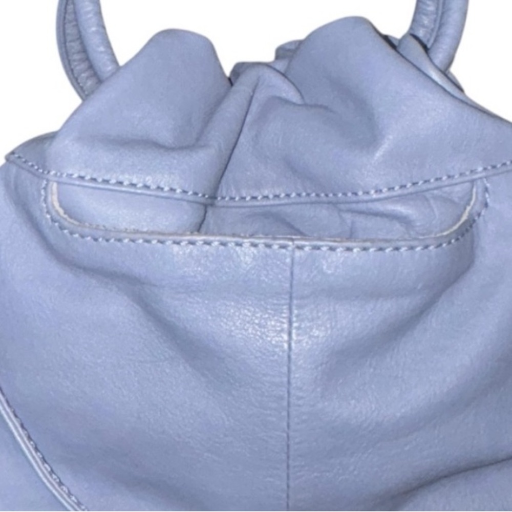 Hobo Darling Provence Blue Leather Convertible Crossbody Satchel Bag - Picture 10 of 15